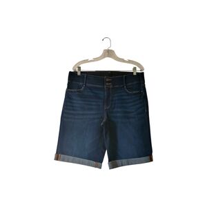 New Apt. 9 Bermuda Tummy Control Panel Plus Size Blue Jean Shorts Size 14 NWOT‎